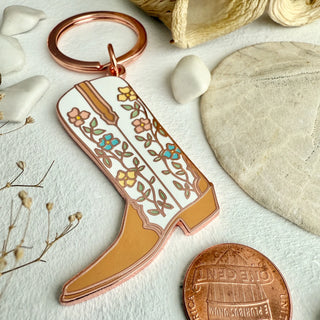 "Dolly" Cowboy Boot Enamel Keychain