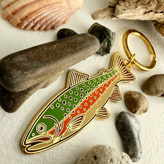"Bill" Fish Enamel Keychain