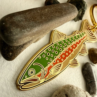 "Bill" Fish Enamel Keychain