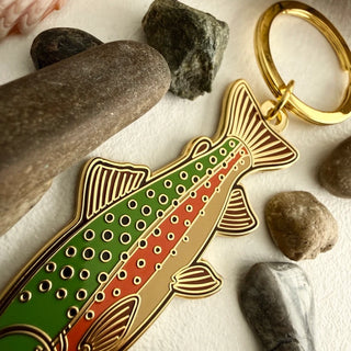 "Bill" Fish Enamel Keychain