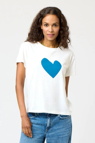 Suke Imperfect Heart Tee - Mid Blue