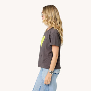 Suke Imperfect Heart Tee - Dark Grey Citron