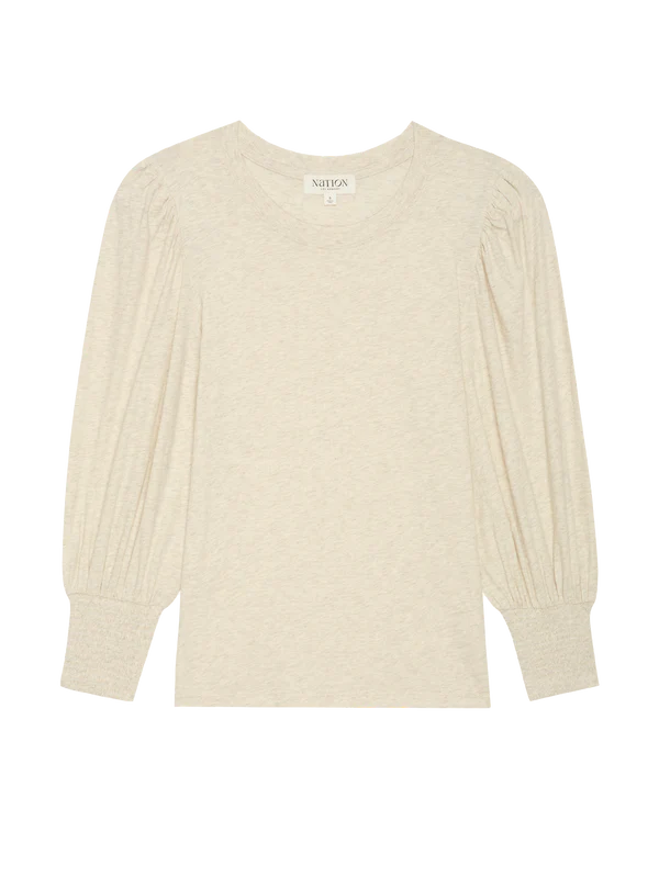 Loren Peasant Tee - Oatmeal