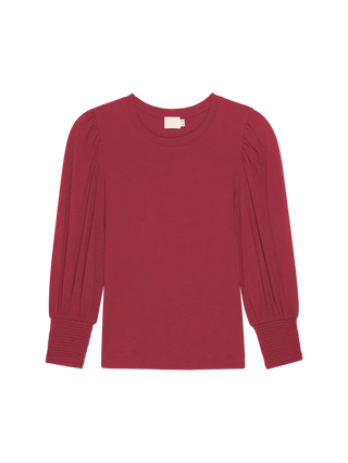 Loren Peasant Tee in Sangria
