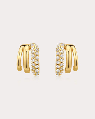 The Multi Piercing Huggies - Gold