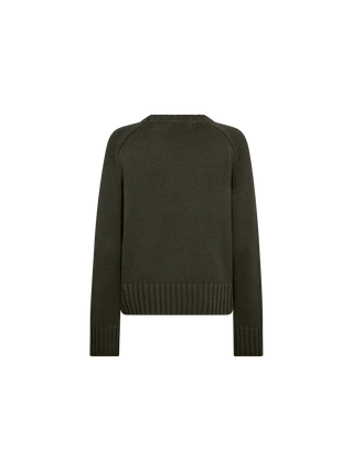 MMRola Bine Crewneck Knit in Olive Night
