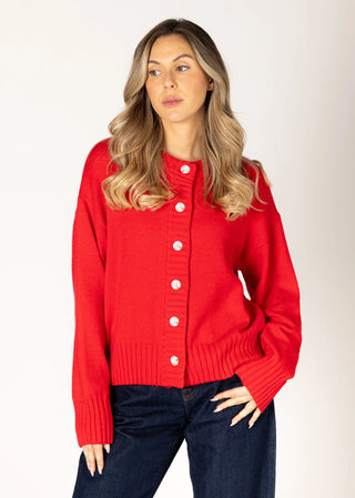 Beau Essentials Cardi in Poppy