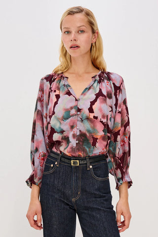 Mariah Top in Magenta Verbena