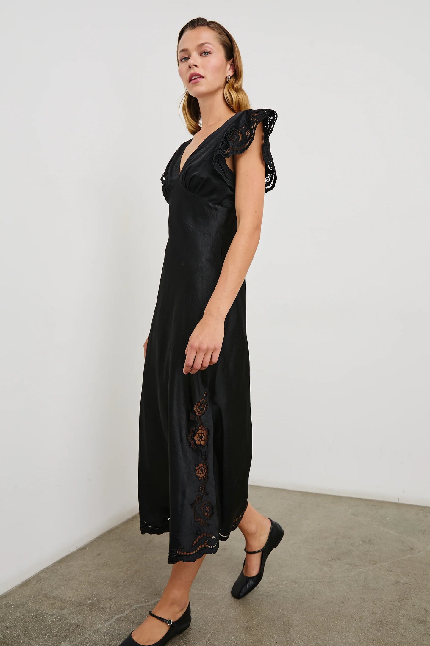 McKenna Dress  - Black Eyelet