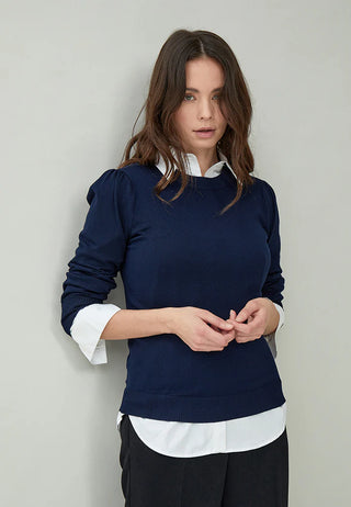 MSMERSIN KNIT PULLOVER - NAVY