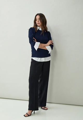 MSMERSIN KNIT PULLOVER - NAVY
