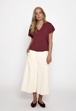 MSPeyton Batsleeve Knit T-Shirt in Andorra Red