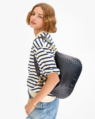 Moyen Messenger - Medium Woven Diagonal in Twilight