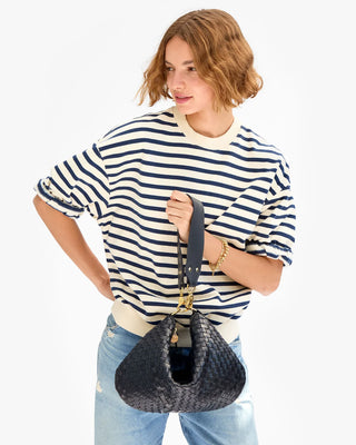 Moyen Messenger - Medium Woven Diagonal in Twilight