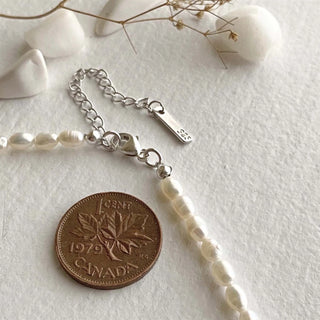 "Minuet" Freshwater Seed Pearl Necklace With Sterling Silver Findings