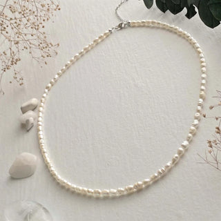 "Minuet" Freshwater Seed Pearl Necklace With Sterling Silver Findings