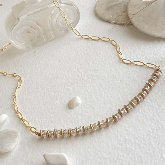Meera Bead Necklace in Gold