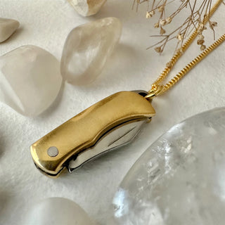 Simple But Effective Plain Pocket Knife Charm Necklaces