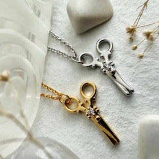 Snips Tiny Scissors Charm Necklace (More Colours)