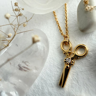 Snips Tiny Scissors Charm Necklace (More Colours)