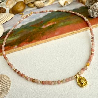 Hanalei Necklace in Plum Blossom Jasper