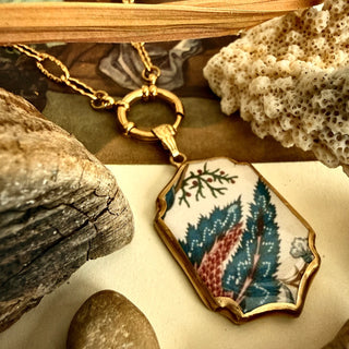 "Allerton" Floral Cold Porcelain Charm Necklace In Aina