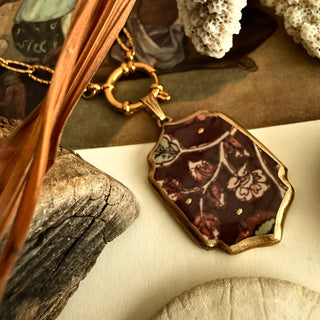 Allerton Floral Cold Porcelain Charm Necklace in Koloa