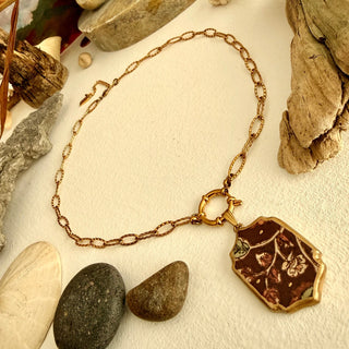 Allerton Floral Cold Porcelain Charm Necklace in Koloa