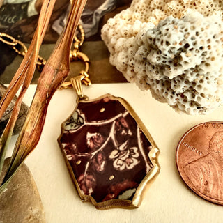Allerton Floral Cold Porcelain Charm Necklace in Koloa