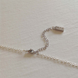 Bullseye Tiny Arrow Charm Necklace in Silver