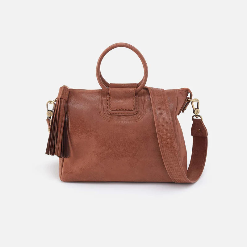 Sheila Medium Satchel in Buffed Leather - Burnished Saddle