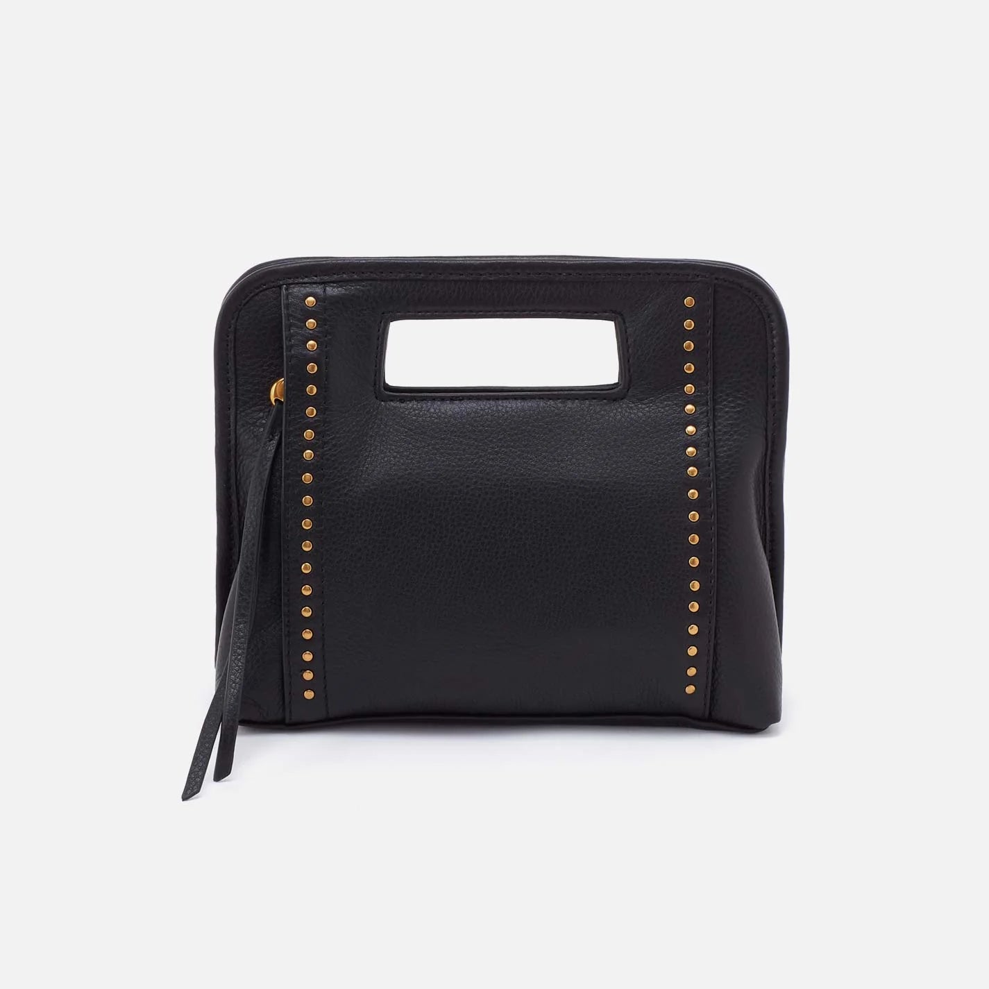 Ace Clutch in Black Pebbled Leather