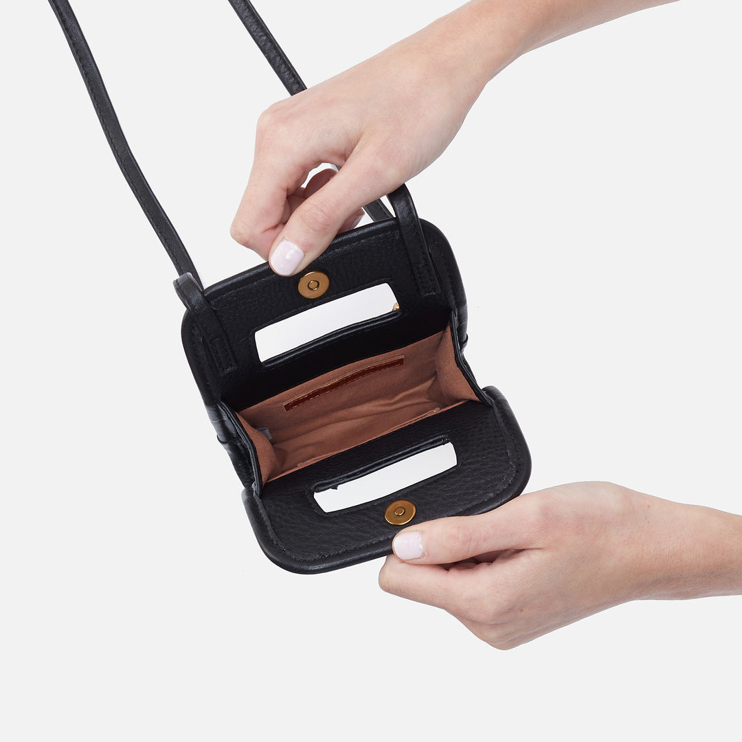 Ace Phone Crossbody in Black