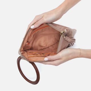 SHEILA CLUTCH BUFFED LEATHER