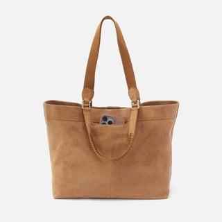 Romy Max Tote in Buffed Leather - Whiskey