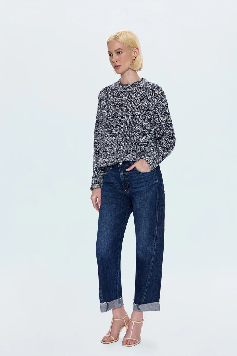 KACEY MID RISE CUFFED STRAIGHT JEAN - CULTIVATE