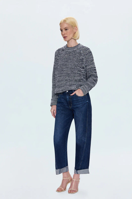 KACEY MID RISE CUFFED STRAIGHT JEAN - CULTIVATE