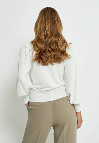 MSLiva Long Sleeve Pullover in Broken White