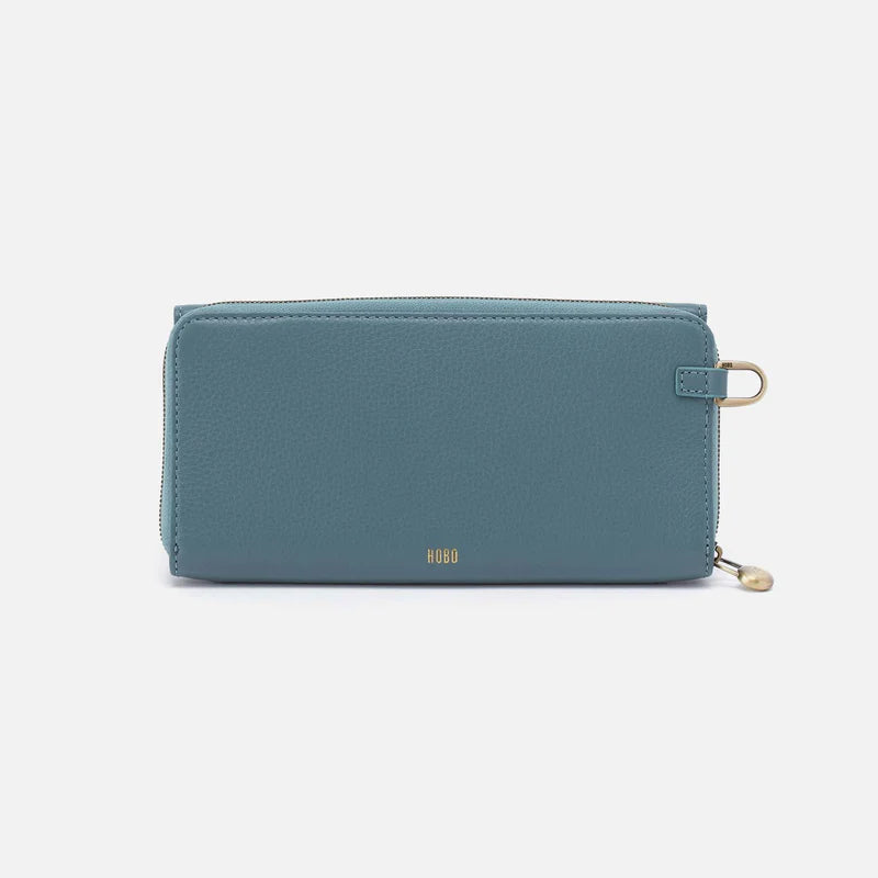 Goldie Large Wallet in Pebbled Leather - Agave Leaf