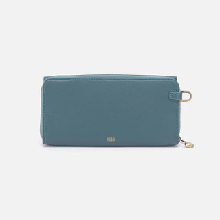 Goldie Large Wallet in Pebbled Leather - Agave Leaf