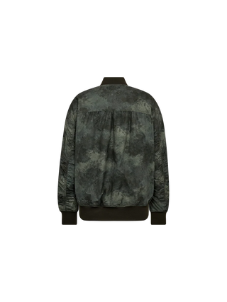 MMRuby Print Bomber Jacket in Olive Night