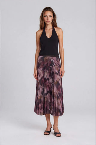 Autumn Bloom Pleated Skirt