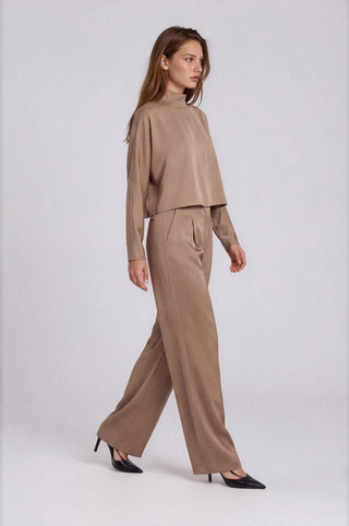 Daybreak Mock Neck in Golden Taupe