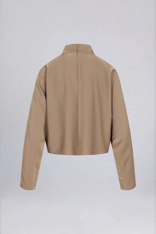 Daybreak Mock Neck in Golden Taupe