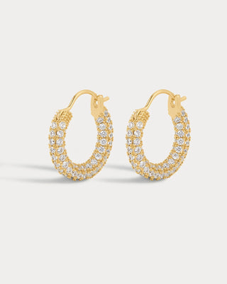 Pave Amalfi Huggies - Gold