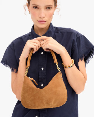 Petit Moyen Messenger - Suede w/ Whipstitch