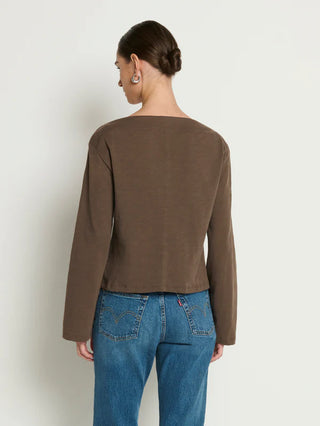 Rochelle Boatneck Tee in Espresso