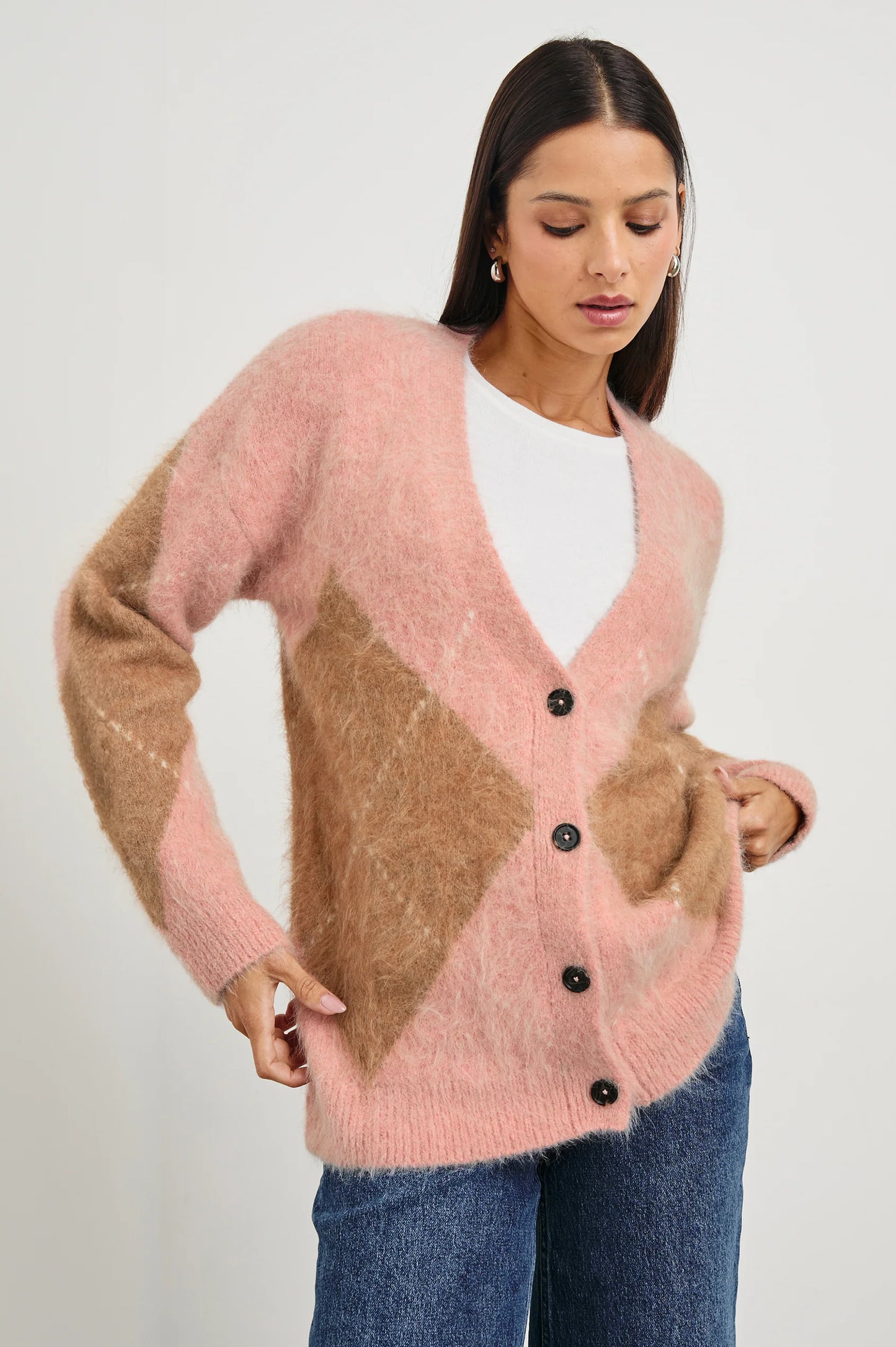 Runi Cardigan Pastel Argyle