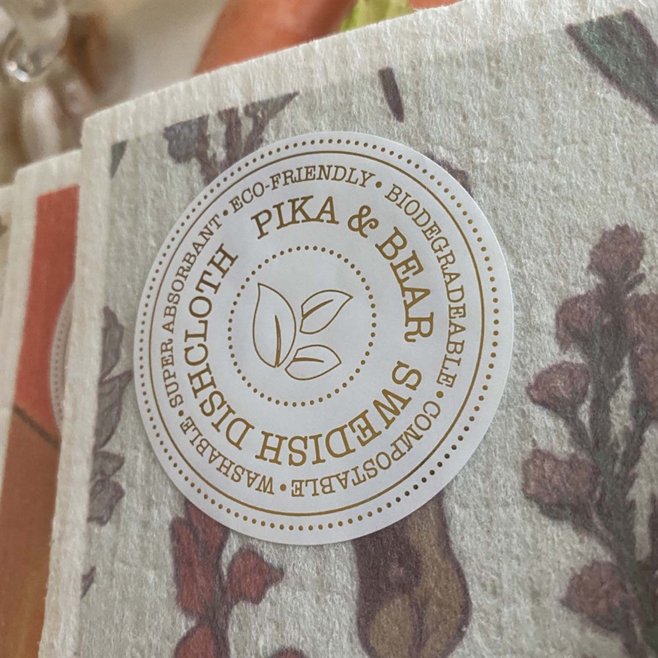 Nouveau Wildflower Pattern Swedish Dishcloth