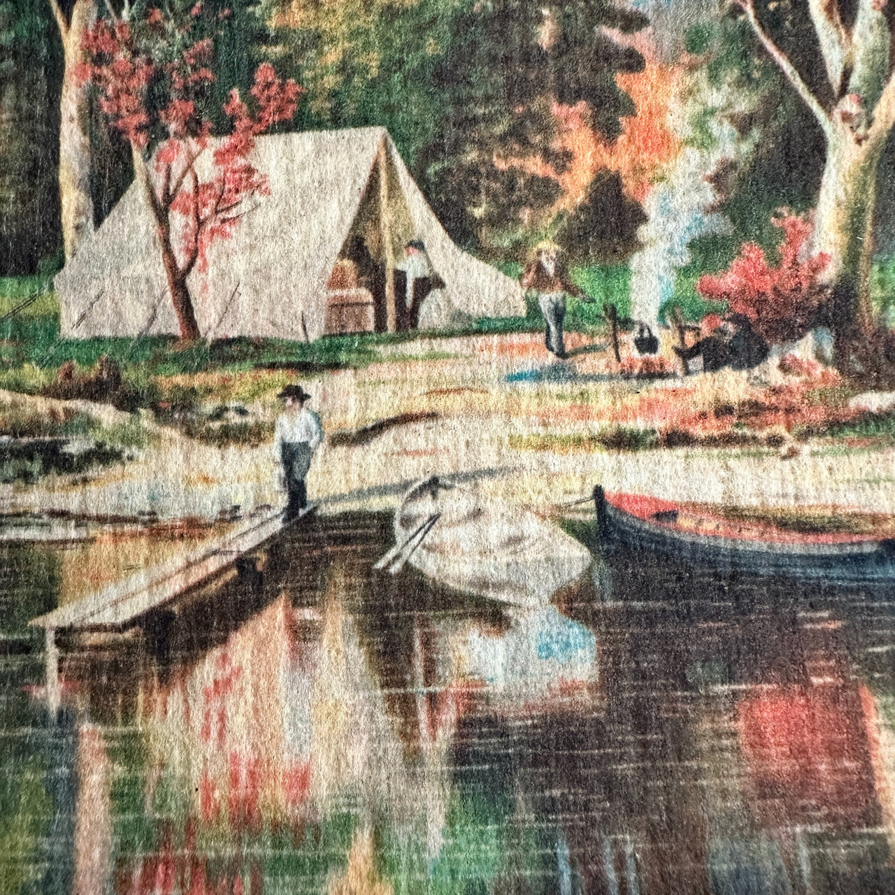 Turtle Creek Camp Autumn Camping Swedish Dishcloth